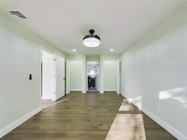 interior space featuring dark hardwood / wood-style floors