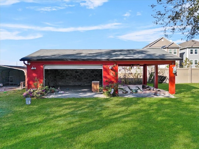 view of yard with a carport