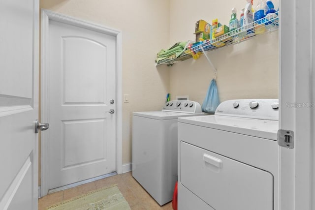 laundry room featuring washer and dryer