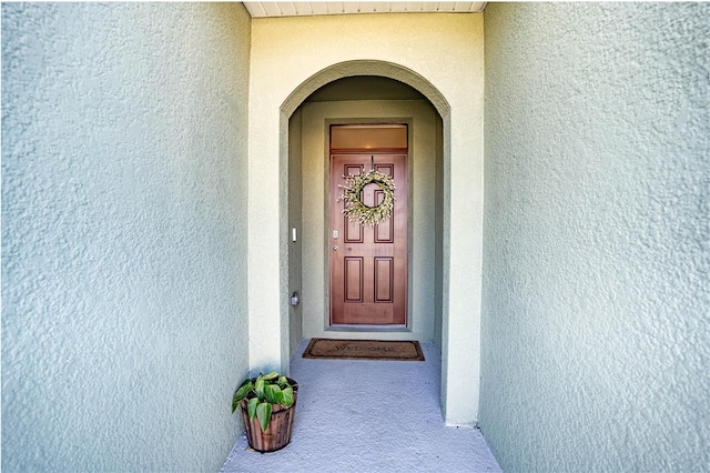 view of doorway to property