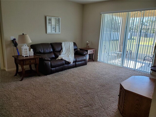 view of carpeted living room