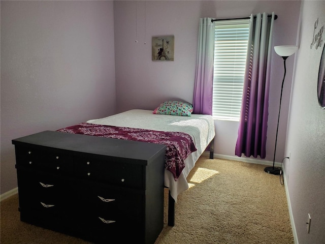 bedroom featuring carpet