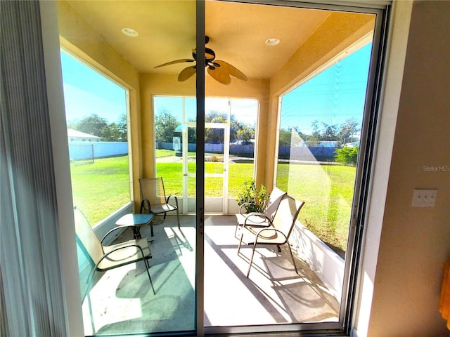 view of sunroom