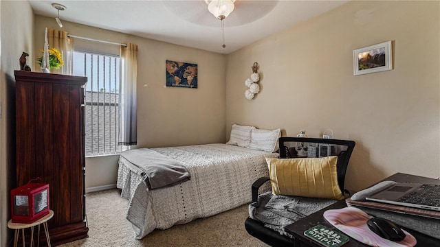 view of carpeted bedroom