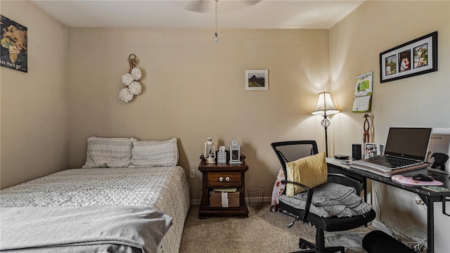 view of carpeted bedroom