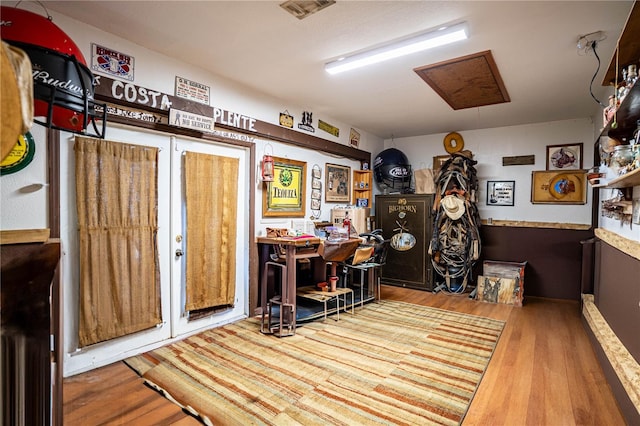 misc room featuring hardwood / wood-style flooring