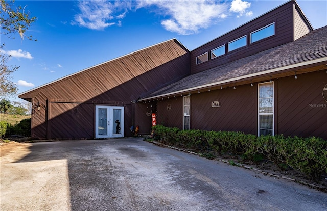 view of front of home featuring french doors