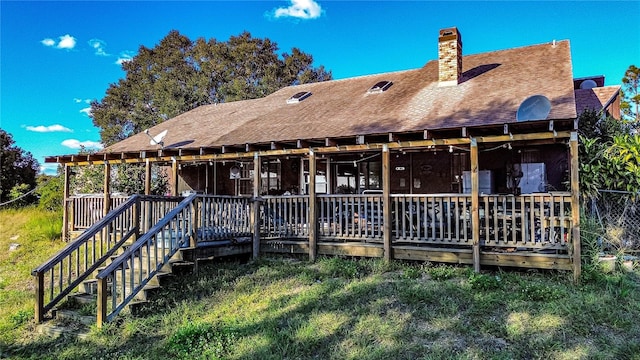 view of rear view of property