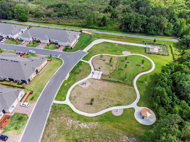 bird's eye view with a residential view