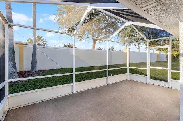 unfurnished sunroom with plenty of natural light