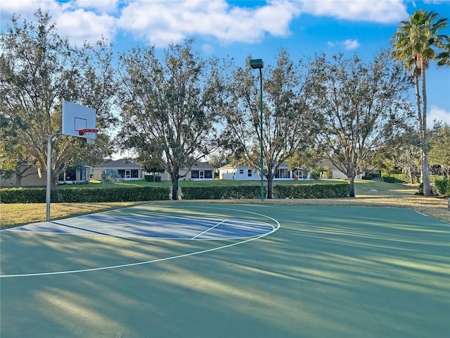 view of basketball court with community basketball court