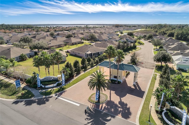 drone / aerial view with a residential view