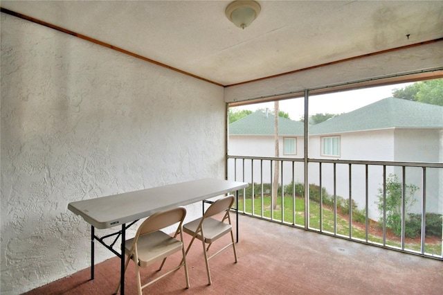 view of sunroom