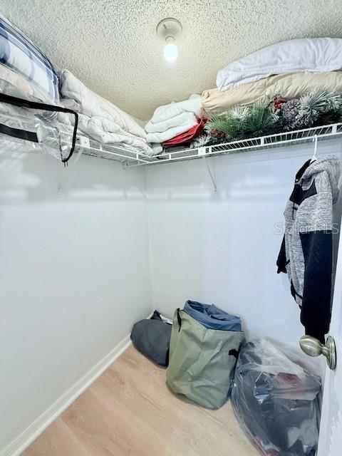 walk in closet featuring wood-type flooring