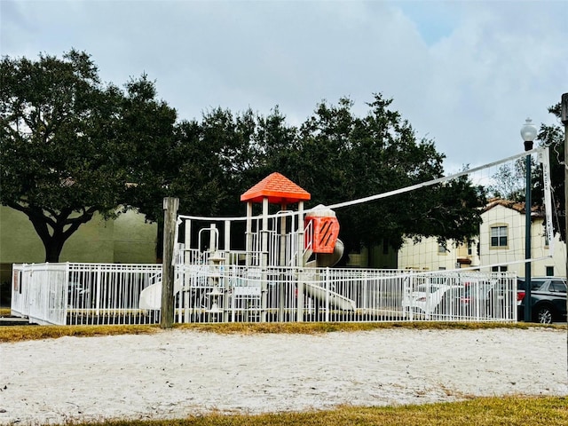 view of play area