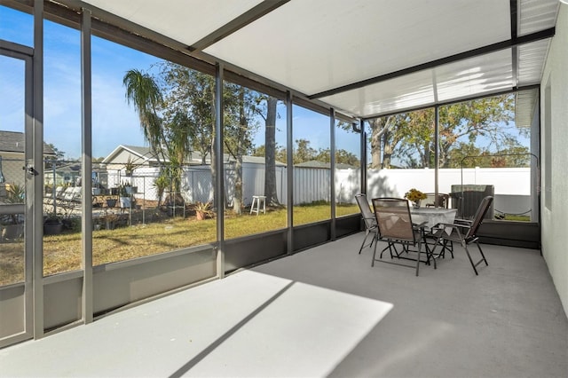 sunroom / solarium with a wealth of natural light