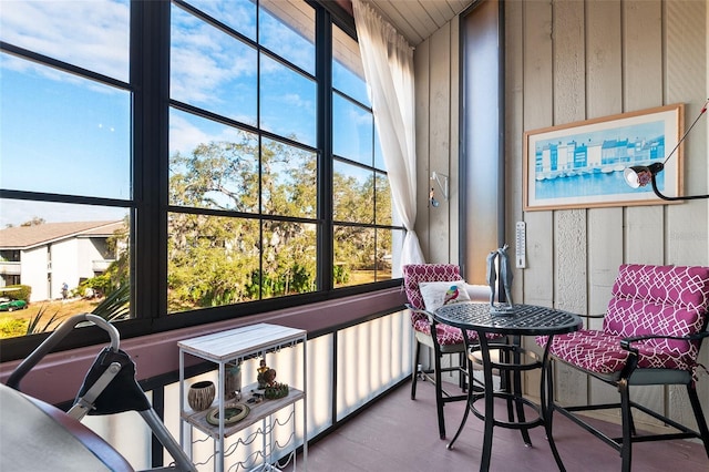 view of sunroom