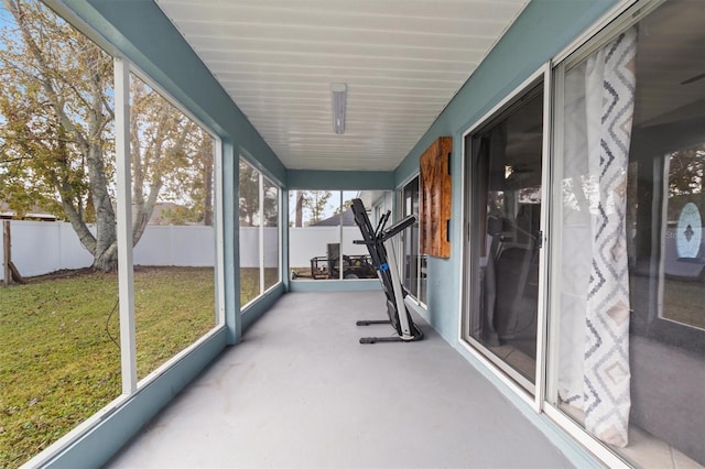 view of sunroom