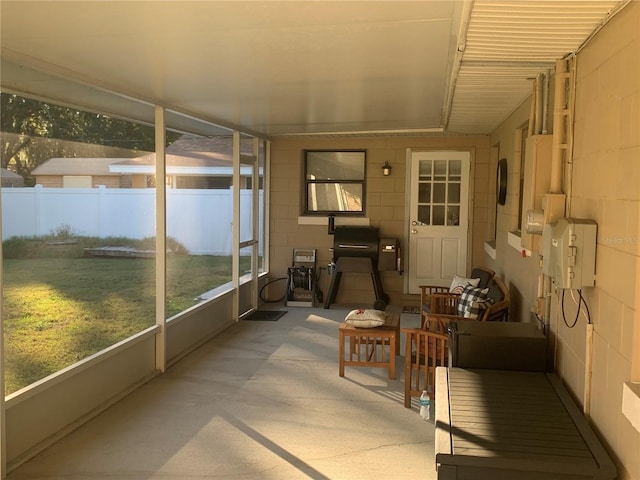 sunroom featuring a wealth of natural light