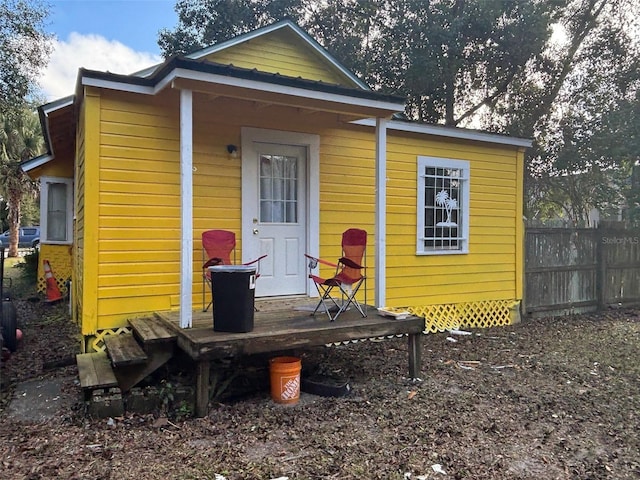 view of rear view of property