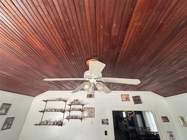 room details featuring wood ceiling and ornamental molding