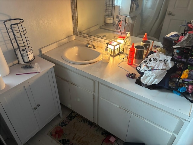 bathroom with vanity