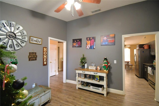 interior space featuring hardwood / wood-style flooring