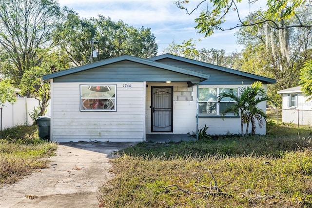 view of bungalow-style home