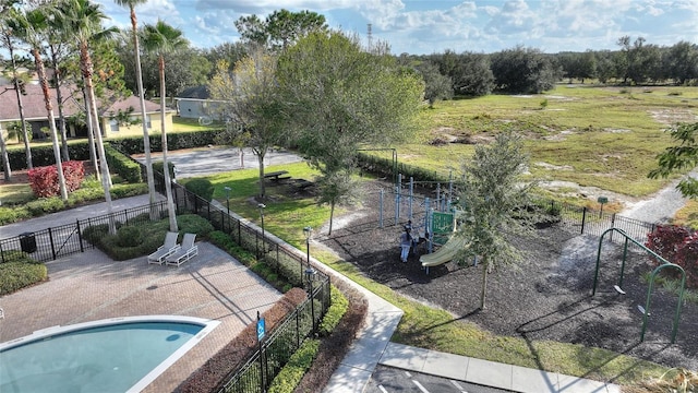 exterior space featuring a playground