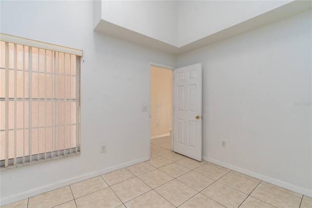 view of tiled spare room