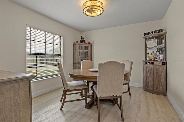 dining area featuring light hardwood / wood-style flooring