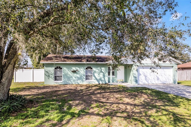 ranch-style house with a garage