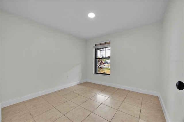 view of tiled spare room