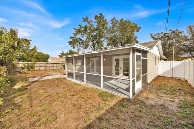 rear view of house with french doors