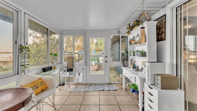 sunroom featuring plenty of natural light