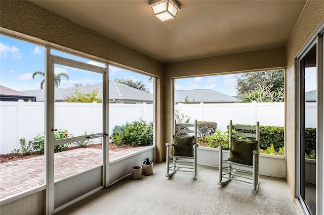 view of sunroom