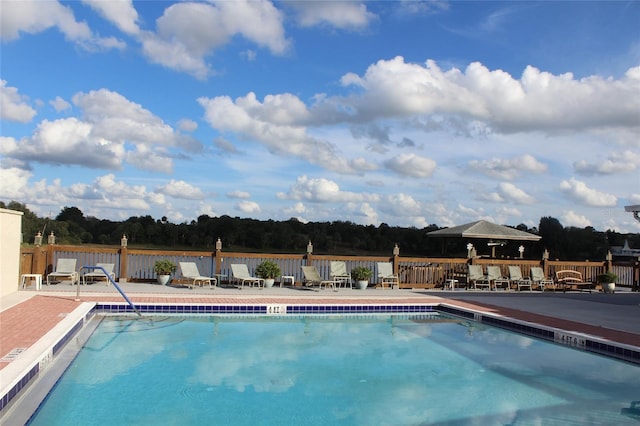 view of pool with a patio area