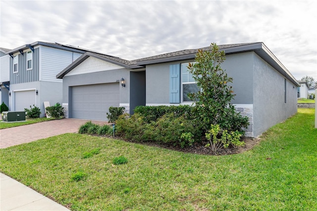 view of front of home with a front yard