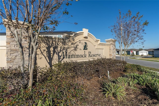 view of community sign