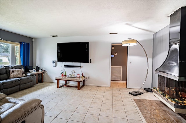 view of tiled living room