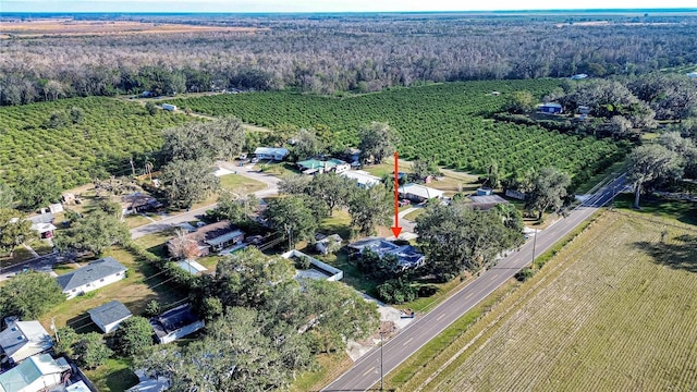 bird's eye view with a rural view