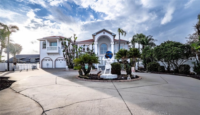 view of front of house featuring a garage