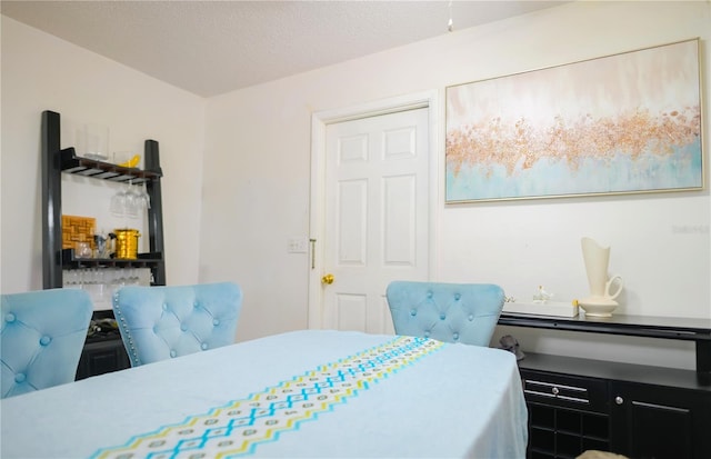 bedroom with a textured ceiling