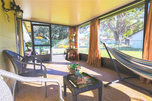 sunroom with a wealth of natural light