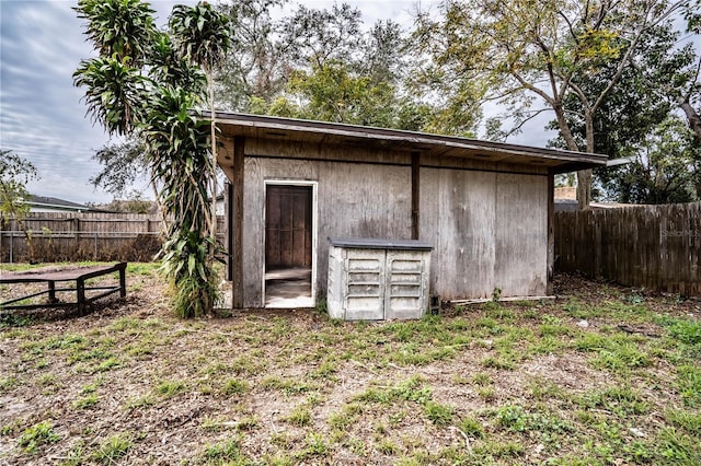 view of outbuilding