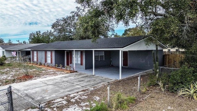 view of ranch-style house