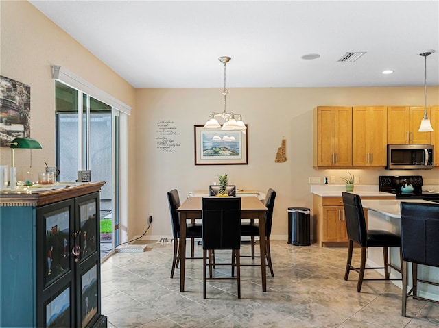 view of dining room