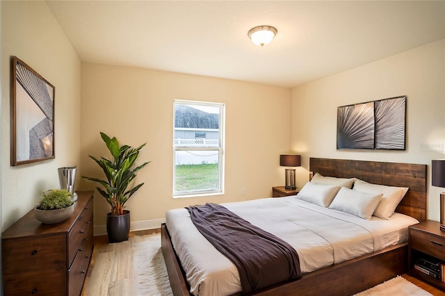 bedroom featuring light hardwood / wood-style floors