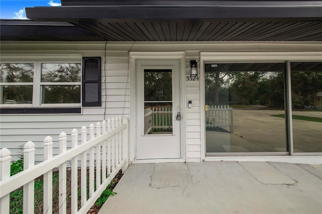 view of doorway to property