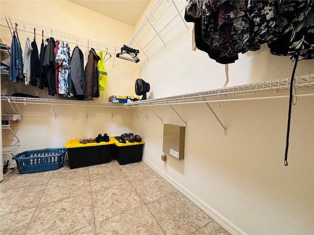 view of walk in closet